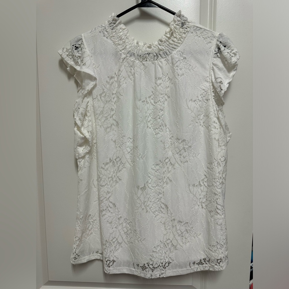 NWOT Adiva white blouse